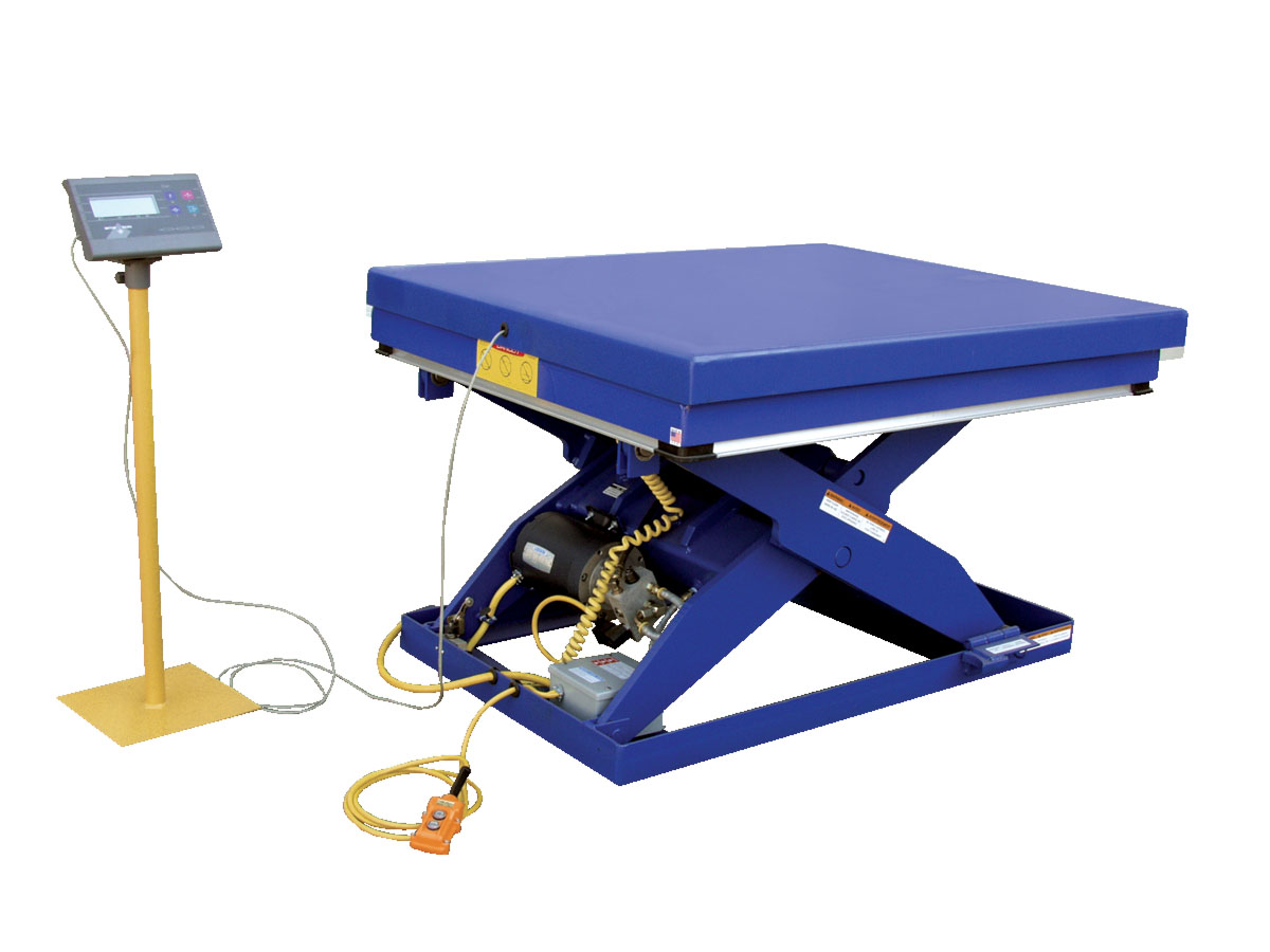 Integral Scale For Scissor Tables